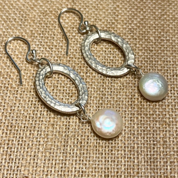 Silpada Pearl Drop Earrings - Picture 1 of 7